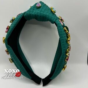 Embellished Green Headband